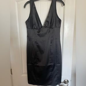 Black Sexy V neck dress